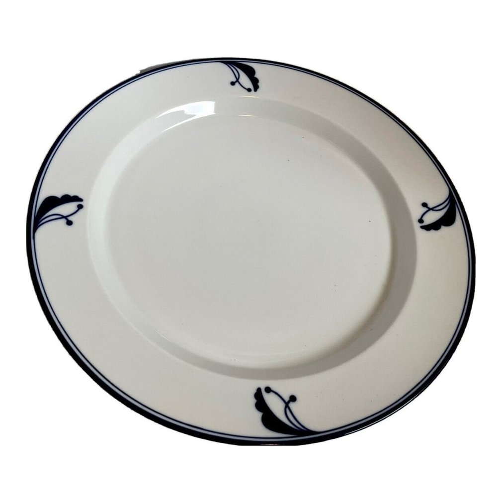 Dansk Chop Plate / Platter / Charger Flora Bayberry Blue On White